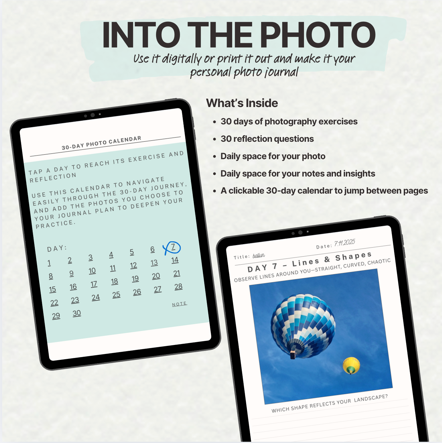 30-Day Photo  Starter Pack - to improve your photography practice